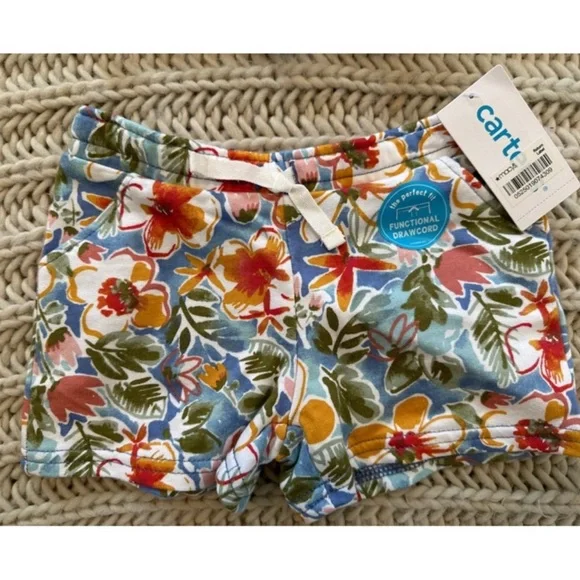 NWT Set of 3 Carter’s toddler pull on shorts girls sz 2T - Picture 4 of 5